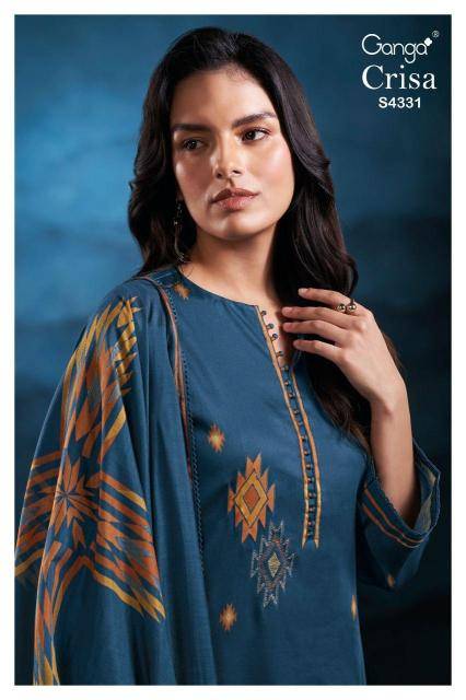 Ganga crisa 4331 Wholesale dress materials manufacturers in Delhi